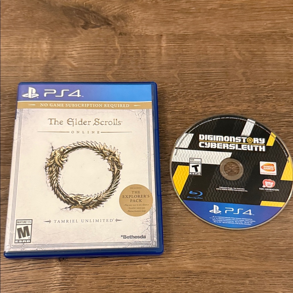 The Elder Scrolls Online and Digimon Story Cyber Sleuth PS4 Set